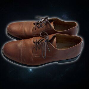 Thom McAn Leather Brown Business Casual Derby Preppy Shoes Men's Size 13M